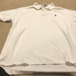 Polo white XL pullover gently used no stains